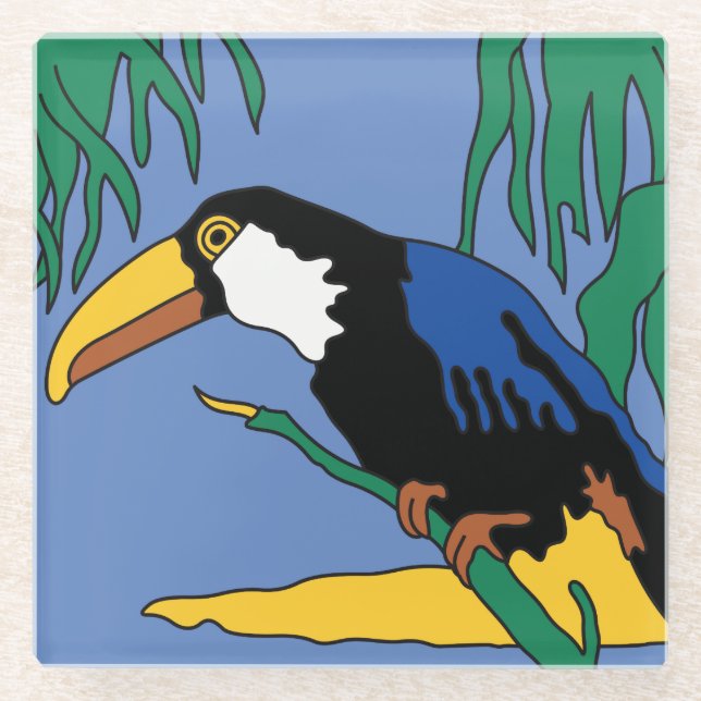 Catalina Island Tile Design Glasuntersetzer (Vorderseite)
