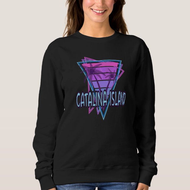 Catalina Island Vacation Vaporwave Ästhetik Sweatshirt (Vorderseite)