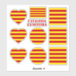 Catalonia stickers & La Senyera Flag Herz/Sport Aufkleber<br><div class="desc">Countour Stickers: Katalanische Flagge,  Herz & Katalonien (La Senyera) benutzerdefinierte Aufkleber Set - Liebe mein Land,  Reise,  Urlaub,  nationale Patrioten / Sportfans</div>