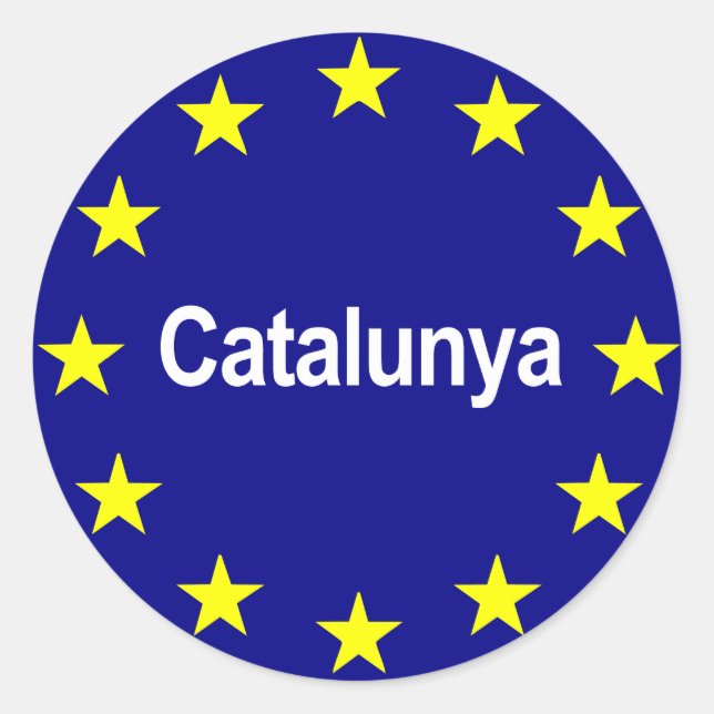 cataloniaeuropeanstate2 runder aufkleber (Vorderseite)