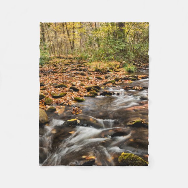 Cataloochee Creek NC Große Smoky-Berge Fleecedecke (Vorderseite)