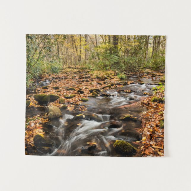 Cataloochee Creek NC Große Smoky-Berge Wandteppich (Vorderseite (Horizontal))