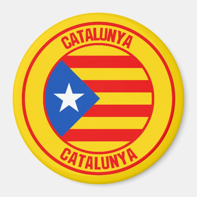 Catalunya Round Emblem Magnet (Vorne)