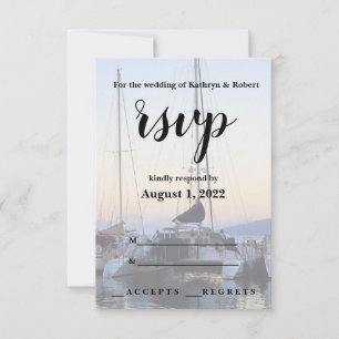 Catamaran in Lahaina Harbour Wedding RSVP