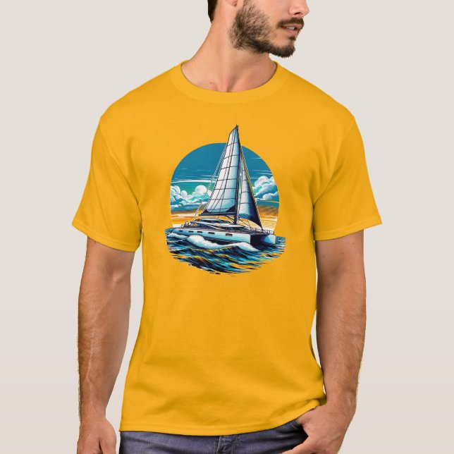 Catamaran Sailboat T-Shirt (Vorderseite)