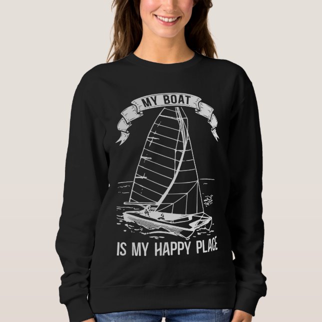 Catamaran Two Hulls Sailing Quote Catamaran Captai Sweatshirt (Vorderseite)