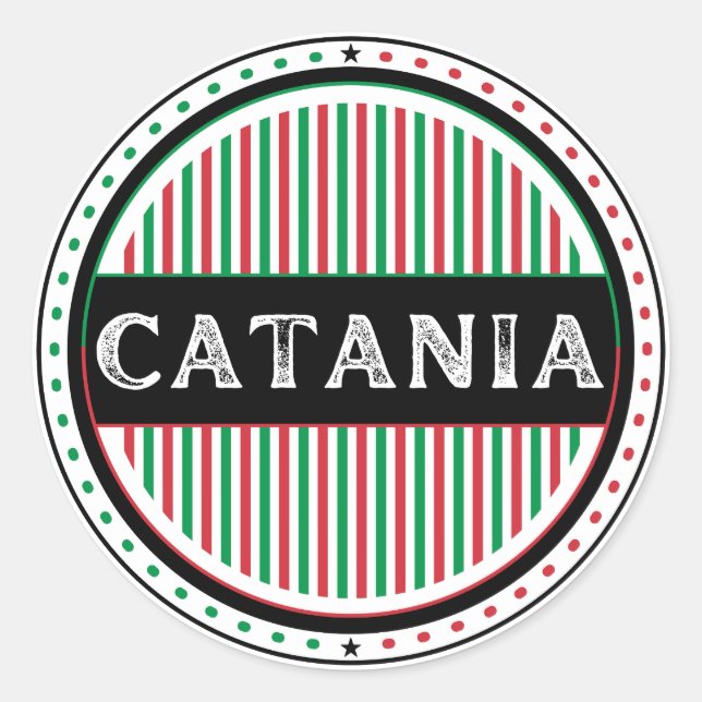 Catania City Pride Emblem – Italian Identity Runder Aufkleber (Vorderseite)