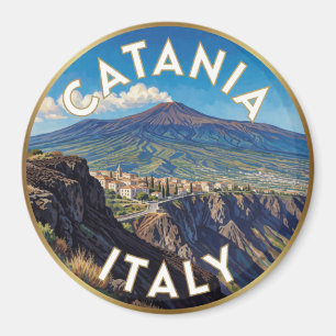 Catania Italien Vulkanische Landschaftsszene ⛰️ Magnet