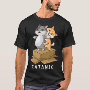 CATANIC Cat Kitten Parody Kreuzfahrt Urlaub T-Shirt