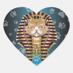 CATankhaMEOW Herz-Aufkleber