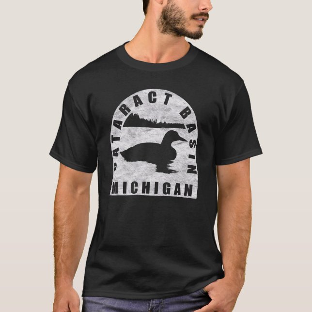 Cataract Basin Loon Michigan T-Shirt (Vorderseite)