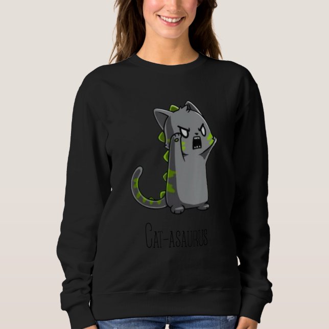 Catasaurus Kitten Kitty Dinosaur T-Rex Dino Funny Sweatshirt (Vorderseite)