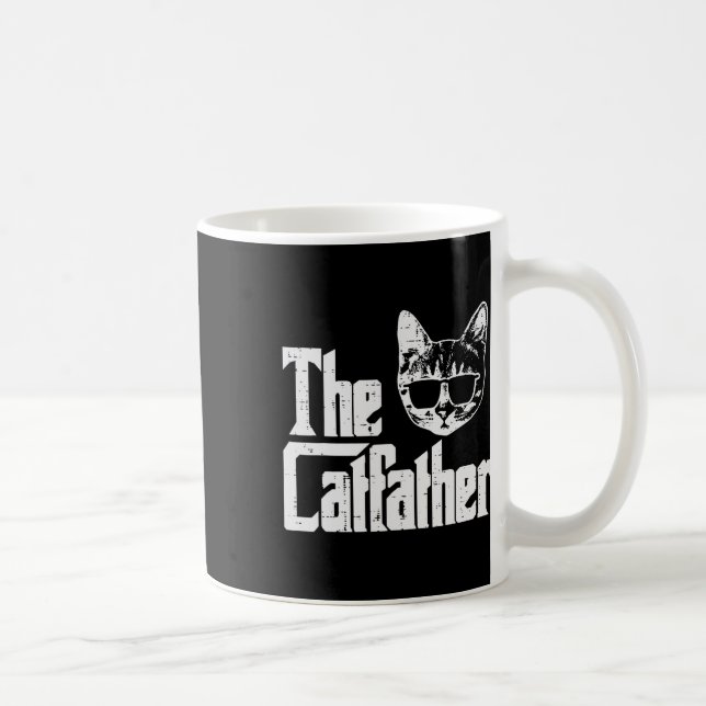 Catater Funny Cat Vater Fathers Day Movie Pun Papa Kaffeetasse (Rechts)