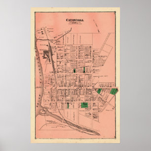 Catawissa 1876 Bier-Atlas Poster