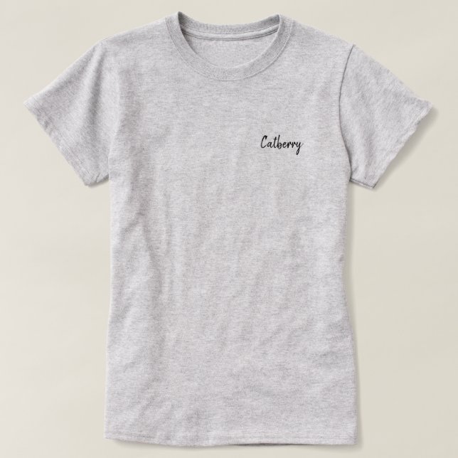 Catberry Einfaches Stil T-Shirt (Design vorne)