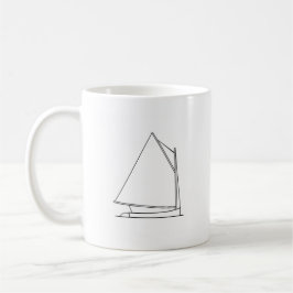 Catboat Segeln-Logo (Segelplan) Kaffeetasse