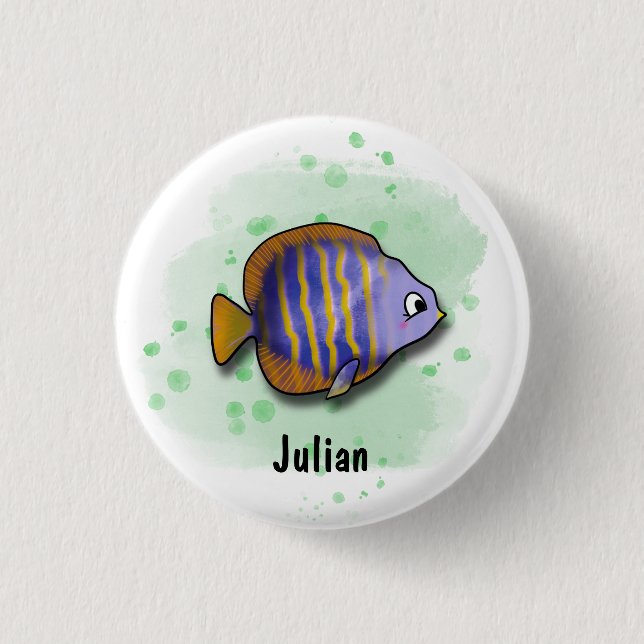 Catch the Fun with Saltwater Fish Button (Vorderseite)