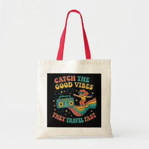 Catch the Good Vibes Retro Skateboarder Sac fourre