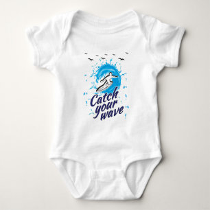 Catch Your Wave Baby Strampler