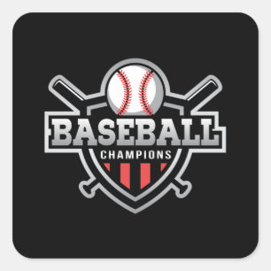 Catcher Baseball Bat Sports Pitcher Funny Geschenk Quadratischer Aufkleber