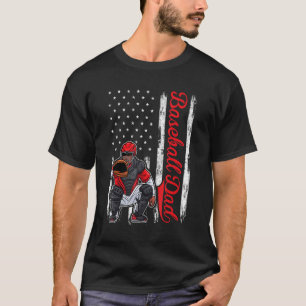 Catcher Baseball für Männer Baseball Dad Amerikani T-Shirt