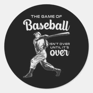 Catcher Baseball Sports Pitcher Bat Funny Geschenk Runder Aufkleber