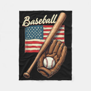 Catcher-Pitch der American Flag Baseball Player Ba Fleecedecke