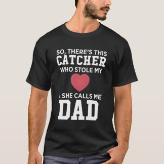 Catcher Stole Heart nennt mich Vater Softball Long T-Shirt