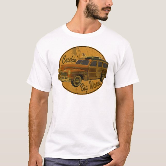 catchin große Wellen im woodie T-Shirt (Vorderseite)