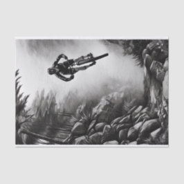 Catching Air - Mountain Bike Digitale Bleistiftski Seidenpapier