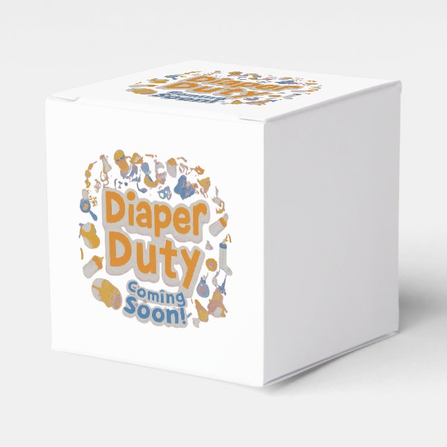 Catchy Gender Reveal Diaper Pflicht? Bald Geschenkschachtel (Vorderseite)