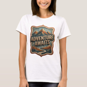 Catchy Gold ABENTEUER WINKT Drucken T-Shirt