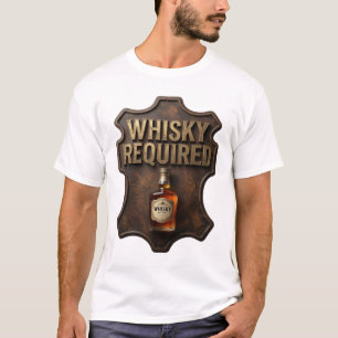 Catchy Gold WHISKY ERFORDERLICH Statement Tee