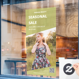 Catchy Green Instant Foto Business Ads Fensteraufkleber