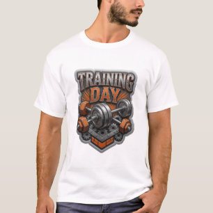 Catchy Silver TRAINING DAY Druck T-Shirt