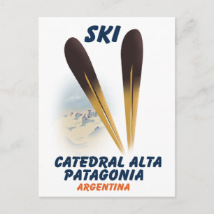 Catedral Alta Patagonia, Argentinien Skiposter Postkarte