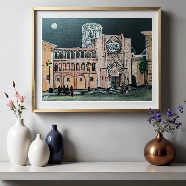Catedral de Santa María Malerei von Alfred Fox Leinwanddruck (Not Actual Size)