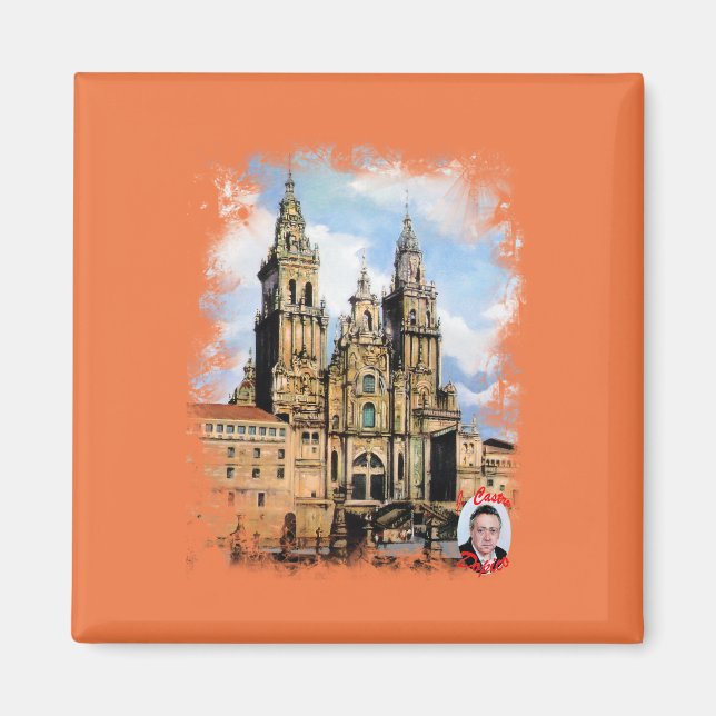 Catedral de Santiago de Compostela (A Coruña) Magnet (Vorne)