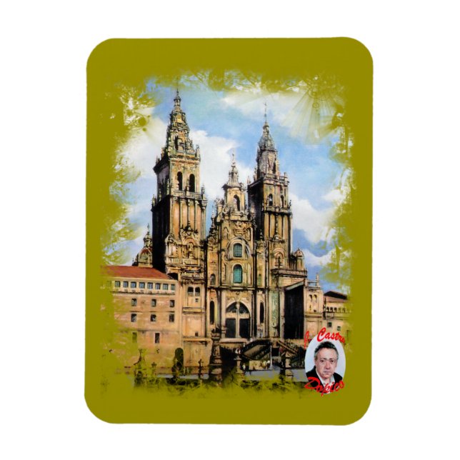 Catedral de Santiago de Compostela (A Coruña) Magnet (Vertikal)