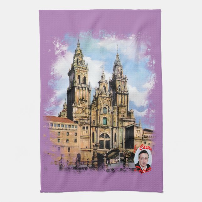 Catedral de Santiago de Compostela Geschirrtuch (Vertikal)