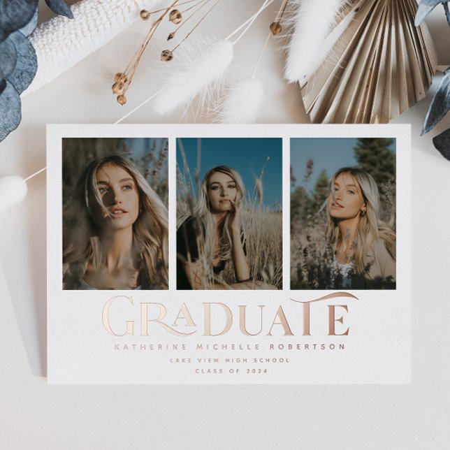 Catégorie 2025 | 3 Faire-part de diplôme photo (Créateur téléchargé)