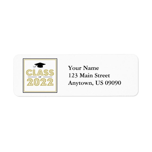 Catégorie De 2022 Étiquettes D'Adresse De Retour ( (Devant)