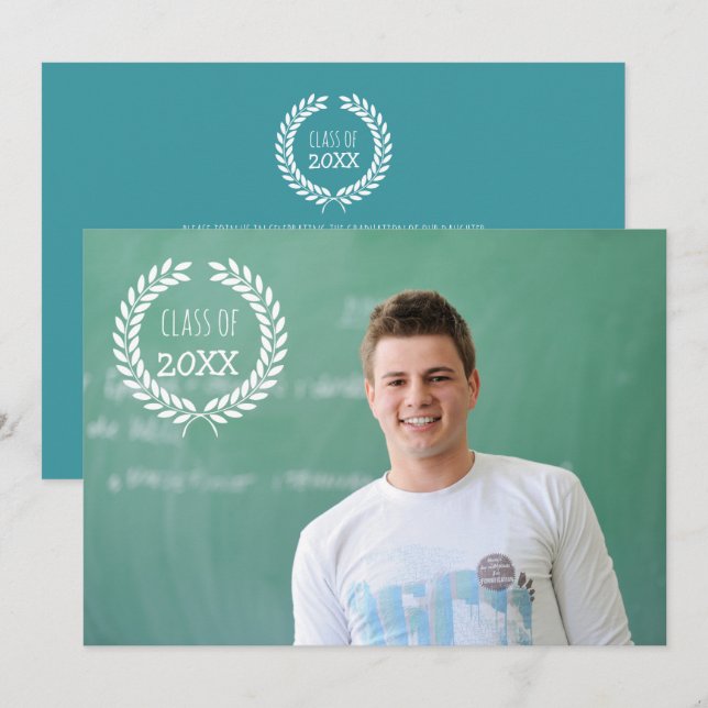 Catégorie de diplômés - Invitations de photos (Devant / Derrière)