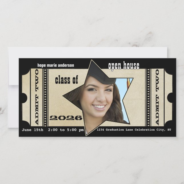 Catégorie de diplômés PARTI OPEN House Invitation (Devant)