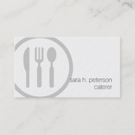 Caterer Bold Cutlery Icon Food Service Visitenkarte