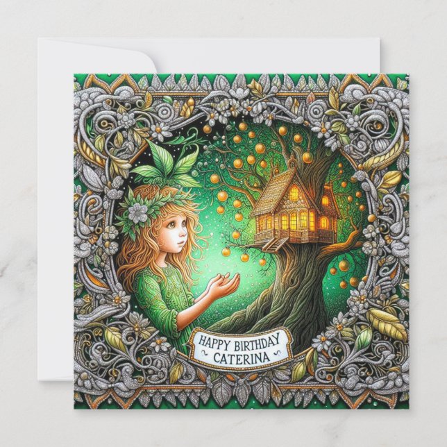 CATERINA ~ Happy Birthday ~ Tree House ~ (Vorderseite)
