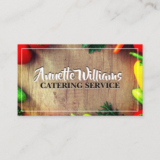 Catering Business Card für die Küche Tischfutter Visitenkarte (Vorderseite)