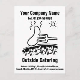 Catering-Cartoon-Design für die Personalisierung Postkarte