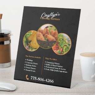 Catering-Dienste Benutzerdefiniertes Musterzeichen Sockelschild