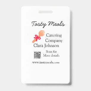 Catering-Dienstleistungen Name QR-Code Website Bäc Ausweis